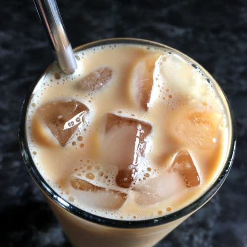 Iced Tea Latte (with tea ice cubes) ⋆ Tairalyn